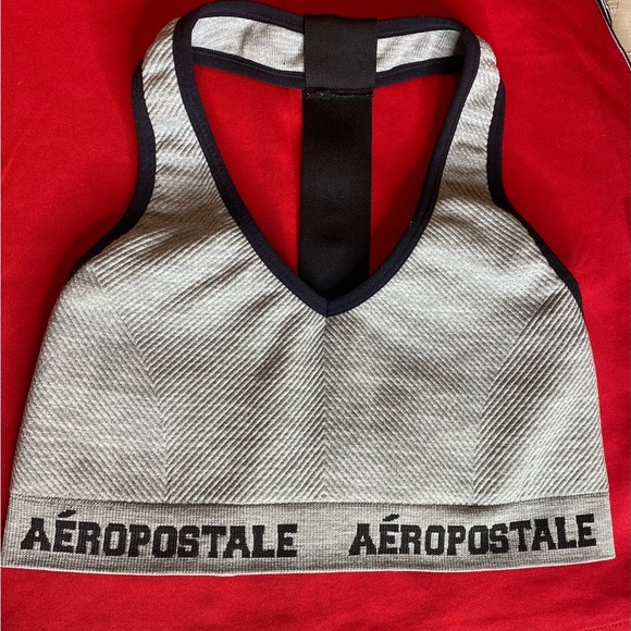 Aeropostale Black and Gray Sports Bra - Picture 1 of 6